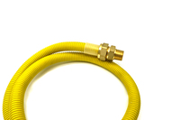 Tuyau de gaz flexible en acier inoxydable 3/4\" avec raccord en laiton pour gaz
