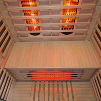 Sauna infrarouge en cèdre rouge canadien avec massage chauffant des jambes, pour thérapie laser rouge, vente en gros usine