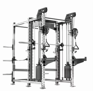 เครื่องออกกำลังกายแบบ Power Squat Rack พร้อมสายเคเบิล Crossover โครงเหล็ก รับประกัน 10 ปี รองรับน้ำหนัก 160 กก. ปรับแต่งได้ เหมาะสำหรับใช้ในบ้าน - Product Image 5