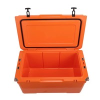 Glacière rotomoulée moderne de 75 L grande capacité avec roues, couleur personnalisable, isolée en PE, étanche et réutilisable pour canettes et boissons
