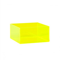 Boîte présentoir en acrylique à 5 faces, boîtier de présentation, de néon, avec élévateur de Cube en acrylique