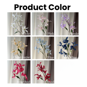 Flores de Lirio Artificiales de Nuevo Diseño, Tela de Seda, 80 cm de Largo, 4 Ramas, Flor Artificial para Decoración de Bodas, Fiestas y Hogar - Product Image 3