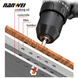 Bộ dụng cụ khoan tác động không chổi than Nanwei 21V 55NM, đầu kẹp kim loại, tua vít điện - Product Image 3