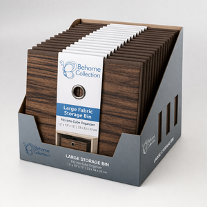 Caja de Almacenamiento con Aspecto de Madera, Organizador Plegable de Tela, <span class=keywords><strong>Cubo</strong></span> de Almacenamiento Plegable para Apartamentos, Compatible con Estantes de 13 Pulgadas con Textura de Madera - Product Image 4