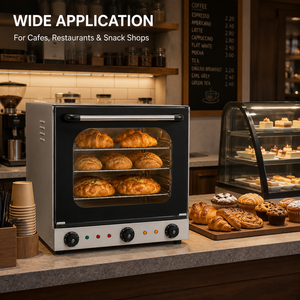 Horno Eléctrico Comercial de Acero Inoxidable con Puerta de Visualización Transparente y Control Independiente para Panadería y Restaurante - Product Image 5