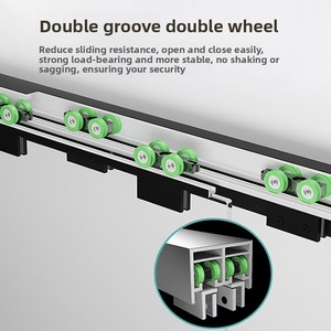 Cabine <span class=keywords><strong>de</strong></span> <span class=keywords><strong>douche</strong></span> à double porte coulissante ultra-étroite, cloison <span class=keywords><strong>de</strong></span> séparation double porte coulissante, séparation sec-humide, <span class=keywords><strong>douche</strong></span> à montage au <span class=keywords><strong>plafond</strong></span> pour salle <span class=keywords><strong>de</strong></span> bain - Product Image 3