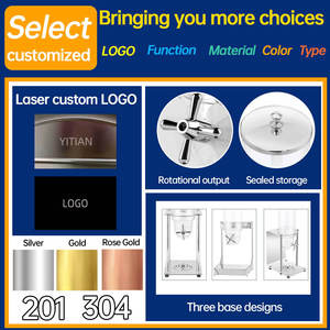 Breakfast Buffet Acrylic Cereal Dispenser Stainless Steel <strong>Stand</strong> for Hotels Commercial Single Clear Automatic Dry <strong>Food</strong> Dispenser - Product Image 6