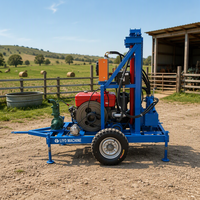 Foreuse rotative hydraulique diesel compacte Liyo pour puits d'eau, avec moteur et pompe, portable pour usage agricole et de construction, profondeur 200m