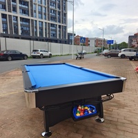 Table de billard familiale de 7/8/9 pieds avec plateau en ardoise et système de retour automatique des billes pour centres d'amusement