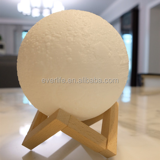 Nueva llegada mejor-venta de luz de la noche/8/10/15/18/20 cm Interruptor táctil de impresión luz 3d lámpara de Luna