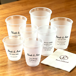 Vaso de Plástico Transparente de 300 ml y 400 ml con Tapa y Servilleta, Vaso de Plástico Biodegradable de Guangzhou, Vaso de Plástico Desechable de 650 ml para Bodas - Product Image 1
