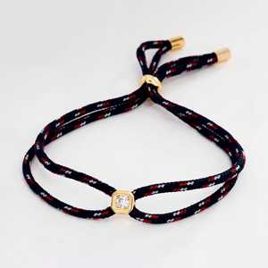 For Niche Design Stainless Steel Square Diamond Unisex Gift Adjustable <strong>Drawstring</strong> Stacked Style Elegant <strong>Bracelet</strong> Simple Hot - Product Image 5