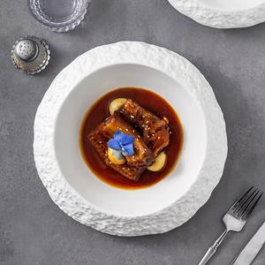 Fine Dining Rock Fashion Plaques en céramique Passe au lave-vaisselle pour fête et <span class=keywords><strong>restaurant</strong></span> Utiliser Assiette à soupe pour pâtes du chef Fournisseur fiable - Product Image 5