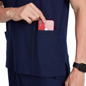 Uniformes Médicos Antiabsorbentes de Tejido con Cuello en V, Personalizados, de Spandex Ecológico, Elásticos en 4 Direcciones, Conjuntos de Uniformes para Enfermeras de Hospital - Product Image 6