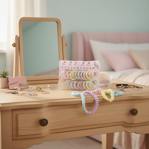 Elastici per capelli in gomma GOMA, 12 pezzi, colori pastello, per donne e ragazze - Product Image 2