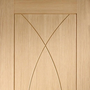 Contemporanea Moderna <span class=keywords><strong>Pesaro</strong></span> Rovere Stile Porta A Filo con Classique Arco Scanalature - Product Image 3