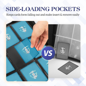 <span class=keywords><strong>Classeur</strong></span> de cartes à collectionner à 9 pochettes, grande capacité (360 cartes), pages intérieures fixes, design texture rétro, pour cartes Pokémon - Product Image 3