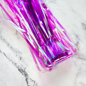 Gorden pesta, tirai latar belakang rumbai aluminium mengkilap pelangi 1*2 <span class=keywords><strong>M</strong></span> untuk dekorasi Natal pernikahan - Product Image 6