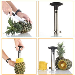Chef Season Show Stainless Steel Pineapple Corer Slicer Black Handle <b>Fruit</b> Peeler Core Remover <b>Cutter</b> Summer 2023 - Product Image 5