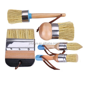 Set di Pennelli per Pittura a Gesso e Cera, Pennello Piccolo per Mobili con Setole, Pennello Piatto per Stencil, per Applicazione di Vernice al Latte e Cera - Product Image 6