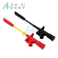 JIA LUN 10A 1000V Brass Test Hook Probe 159mm with PA Insulated Clip for Electronic Testing