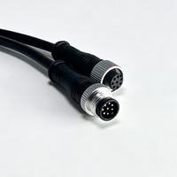 Câble de signal multi-capteurs M12 à code A 8 broches personnalisé, câble de connexion étanche pour module d'E/S distribuée PLC, câble de connexion de capteur industriel