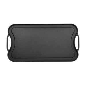 Plaque de cuisson rectangulaire en <span class=keywords><strong>fonte</strong></span> pré-culottée double face facile à nettoyer pour le camping en plein air - Product Image 2