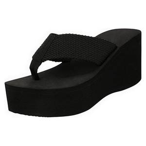 Infradito All'ingrosso Nuovi Arrivi con Logo Personalizzato e Zeppa da <span class=keywords><strong>Donna</strong></span> in EVA e Tessuto di Cotone, <span class=keywords><strong>Scarpe</strong></span> Estive da <span class=keywords><strong>Donna</strong></span>, Sandali da <span class=keywords><strong>Donna</strong></span> per l'Estate - Product Image 1