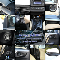 Pour Toyota RAV4 2016 à 2017, RAV4, véritable fibre de carbone souple, console centrale, accessoires intérieurs de voiture, garnitures, autocollants, kits