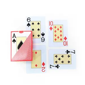 Carte da gioco nere personalizzate di lusso carte da Poker impermeabili in plastica