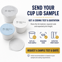 Printer CIJ Karakter Kecil untuk Kode Produksi, Kedaluwarsa, dan Batch pada Tutup Foil Cup Yogurt