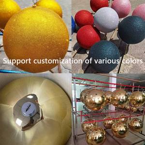 Grandi Palline di Natale Elettrolitiche Opache Scintillanti Luminose Decorative da Appendere per Centri Commerciali in Plastica - Product Image 6