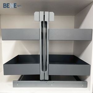 Latest Universal Magic <b>Corner</b> Kitchen Cabinet Accessories Modern Space-Saving Metal Material Magic <b>Corner</b> <b>Basket</b> Storage Magic C - Product Image 5