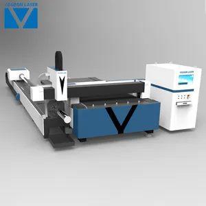 Yosoon 1000W Cnc Laser De Fibra Máquina de Corte De Chapas E Tubos ELENCO CAMA DE FERRO