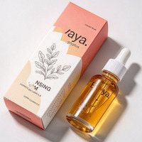 Boîte en papier personnalisée avec logo sur mesure, recyclable, pour cosmétiques de luxe, crème pour le visage, sérum de soin de la peau, parfum, avec gaufrage