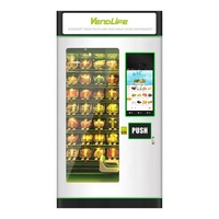 Système d'ascenseur Réfrigérateur Distributeur automatique de cupcakes Distributeur automatique d'aliments frais pour salades avec écran tactile de 21.5 pouces