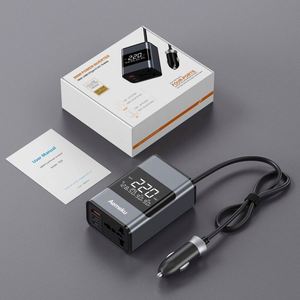 Large Screen Digital Display 200W Car Inverter Power Station 12V/24V/220V Multi-Function with QC3.0 Charger & <b>Adapter</b> - Product Image 6