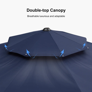 Paraguas de <span class=keywords><strong>patio</strong></span> al aire libre en voladizo colgante moderno de <span class=keywords><strong>11</strong></span> pies, precio de fábrica, impermeable, plegable para uso en <span class=keywords><strong>patio</strong></span>, hotel, Parque - Product Image 5