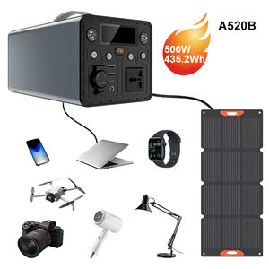 Station d'alimentation tout-en-un 6KG 500W 435.2Wh LiFePO4 à onde sinusoïdale pure avec allume-cigare 120W pour la cuisson en extérieur et la sauvegarde d'urgence à domicile - Product Image 1