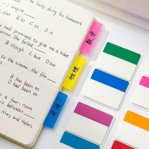 Bright Fluorescent Self-Adhesive Color Index Tabs for Students-Office Supplies Memo Pads <b>Bookmark</b> Stickers for Reminder Marking - Product Image 3
