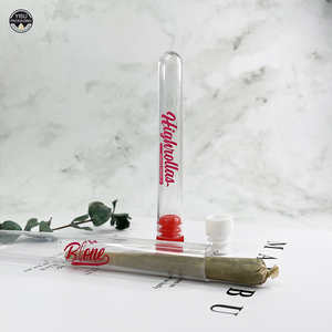 wholesale clear plastic tube packaging with cork for preroll
