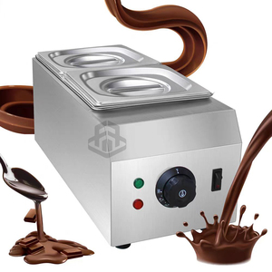 Chauffe-Fontaine Électrique Professionnel Double pour <span class=keywords><strong>Chocolat</strong></span> et Fromage, Machine à Fondue, Cuve de Fusion et Réchaud - Product Image 1