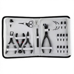 Best Selling Hair 10pcs Hair Extension Tool Kit Set <b>Tape</b> for Extensions Plier & Beads Pliers Bond Cutter Sectioning Clips - Product Image 1