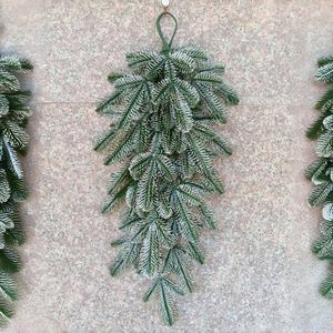 American Christmas Wreath Door Hanging Decoration Shopping Mall Window Decorations Upside <b>Tree</b> Element Cross-border Hot Selling - Product Image 1