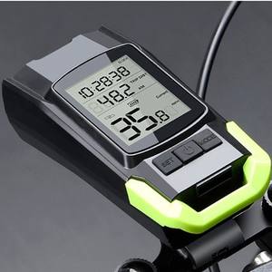 ไฟแสดงความเร็วจักรยานแบบกำหนดเองพร้อมแตร จอแสดงผลบลูทูธไร้สาย คอมพิวเตอร์จักรยานเสือภูเขา กันน้ำระดับ IP65 ใช้พลังงานจากแบตเตอรี่ - Product Image 1