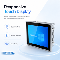 Computadora de Panel Industrial de 10.4 Pulgadas sin Ventilador, CPU I5-4200U/I7-4500U/I3-5100U, SSD M.2, SSD de 2.5 Pulgadas Opcional, Sistema HMI