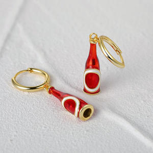 Cadeau d'anniversaire créatif et classique en argent sterling S925 plaqué or, style français, avec motifs appareil photo, instrument de <span class=keywords><strong>musique</strong></span> et bouteille goutte à goutte - Product Image 3