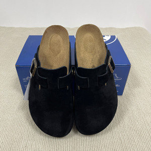 Birkenstocks, zuecos de corcho de cuero auténtico para <span class=keywords><strong>mujer</strong></span>, zapatillas cómodas de invierno Eva, <span class=keywords><strong>plataforma</strong></span> resistente con amortiguación de Punta cerrada - Product Image 4