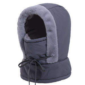 Casque de ski en velours polaire coupe-vent russe pour vélo électrique de plein air avec cache-oreilles et <span class=keywords><strong>masque</strong></span> - Product Image 2