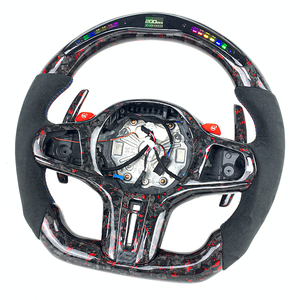 Volante de Fibra de Carbono Forjado con Pantalla LED para BMW G80 G81 G87 M2 M3 M4 G30 G32 G34 G36 G20 G21 G22 G23 G26 <span class=keywords><strong>330e</strong></span> X4M X5 M5 - Product Image 1